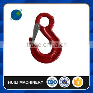 Steel Drop Forged Eye Hoist Hook With Latch thumbnail-1