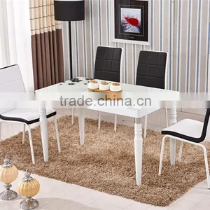 Wrought Iron Table and Four Chairs Minimalist Tempered Glass Dining Table thumbnail-2