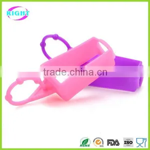Customized Silicone Hand Sanitizer Holder Keychain thumbnail-1
