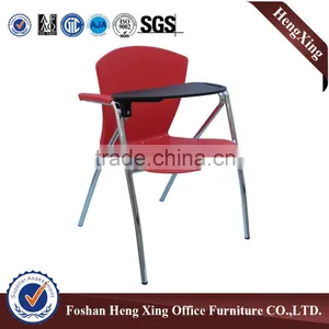 Office Furniture Leather Folding Chair With Steel Frame Conference Chair With Writing Table HX-TRC005 thumbnail-1