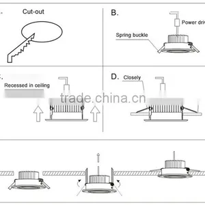 2016 Best Selling CRI 80 3W 9W 15W Pop LED Ceiling Light for Living Room thumbnail-3