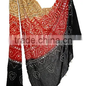 Rajsathani Bandhej Print Chunri / Dupatta / Stole thumbnail-4