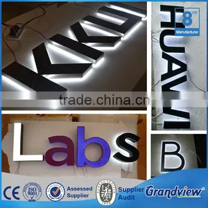 Outdoor Waterproof Matt Black Color 3D Backlit Acrylic Steel Letter Sign thumbnail-3