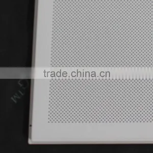 Decorative 1.8mm Perforated Suspended Aluminum Sheet T Bar Metal Ceiling for Building Office 618x618mm thumbnail-3