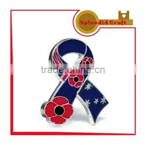 High Quality Cutout Red Cross Lapel Pin thumbnail-1