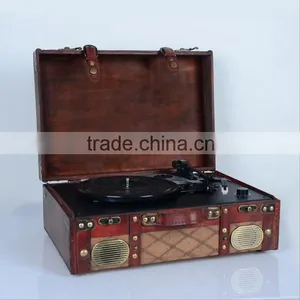 2016New Suitcase Turntable/belt Drive Vintage Record Player USB Turntable thumbnail-1