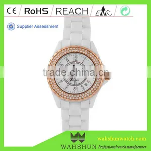 WAH SHUN Newest Ladies Luxury Watches Ceramic Waterproof Watches for Sale thumbnail-1