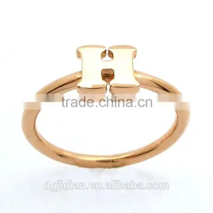 Personalized Alphabet Stamp Letter Ring thumbnail-1