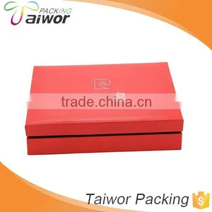 Luxury Bespoke Red Leather Paper Flocked PVC Tray Christmas Cosmetic Gift Box thumbnail-3