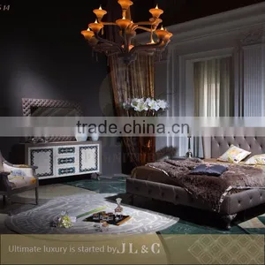 AM14-02 Leather Frame Mirror Dresser Mirror Delicate Sculpture for Luxury Bedroom Sets-JLC Luxury Home Furniture thumbnail-3