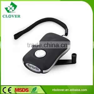 Cheap Price ABS 3 LED Hand Crank Emergency Dynamo Flashlight For Lighting thumbnail-3