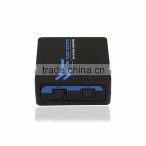 Hot Video Player Audio Switch SPDIF/TOSLINK Digital Optical Audio 2x1 Switch With IR Remote thumbnail-1