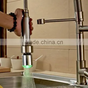 LED Brushed Nickel Commercial Style Pre Rinse Kitchen Faucet With Pot Filler 8602-2-BN thumbnail-1