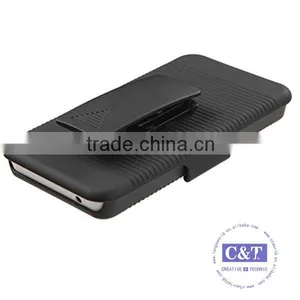 C&T Hybrid Belt Clip Holster Kickstand Hard Back Case Cover for Nokia Asha 210 thumbnail-4