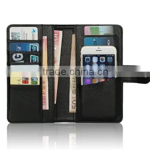 Genuine Leather Wallet Case for Mobile Phone,Cards and Money,Super Slim Design thumbnail-3