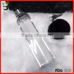 Borosilicate Glass Bottle Portable 500ml Water Bottle Clear thumbnail-1