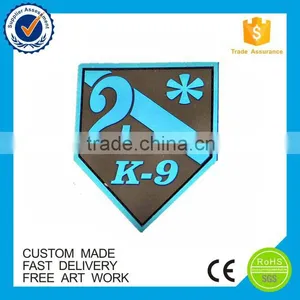 High Quality Eco-friendly Sew-on Custom Pvc Rubber Patch Logo thumbnail-1