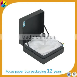 Handmade Plain Black Paper Gift Box Custom Packaging thumbnail-1