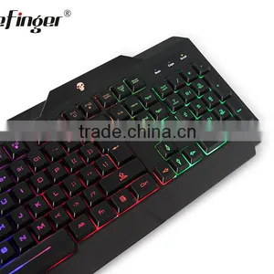 Cheaper Black Waterproof Keyboard for Gaming With Rainbow Backlit thumbnail-5