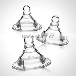 Baby Feeding Bottles Free Flow Breastlike 4-12Months Beautiful Nipples thumbnail-2