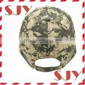 6 Panle Custom Distressed Blank Camo Hats Camo Baseball Cap thumbnail-2