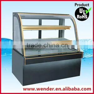 2Meter Arc Style Golden Frame Commercial Cake Display Showcase thumbnail-1