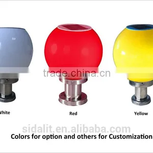 White 25cm Ball Multiple-function Acrylic Material Pedestal Solar Wall Light thumbnail-5