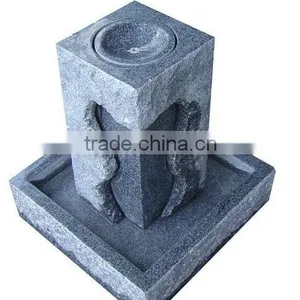 G654 China Natural Sesame Black Granite Stone Garden Water Fountain thumbnail-1