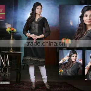 Designer Printed Kaya Kurtis thumbnail-4