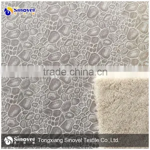 100% Polyester Garment Fabric Women's Winter Coat Fabric Suede Fabric Bonded Fur thumbnail-2