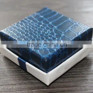 European Princess Crocodile Pattern Leatherette Paper Gift Box for Ring Earrings thumbnail-2