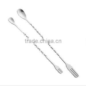 Drink Coffee Cocktail Spoon Stainless Steel Stirrer for Bar thumbnail-1