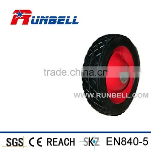 6" Solid Lawnmower Wheels With Steel Rim thumbnail-1