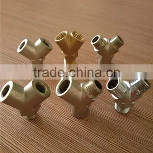 BSP,NPT, Female ,3way ,forged Y-type Brass Connector,manifold Connectors thumbnail-2