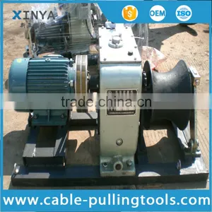 5 Ton Electric Cable Pulling Winch For Tower Erection With 4KW Electric Engine thumbnail-1
