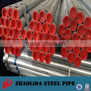 Plastic Hot Dipped Galvanized Steel Pipe With Threading and Socket Made in China thumbnail-1