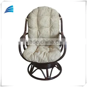 Rattan Wicker Swivel Rocking Chair Home Furniture thumbnail-2
