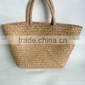High Quality Best Selling Sea Grass Shopping Bag WITH HANDLE From Vietnam thumbnail-1