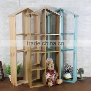 Modern Decorative Wooden Storage Display Racks on Wall thumbnail-2