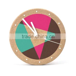 Best Selling Round Cork Desk Clock With Color Printing thumbnail-1