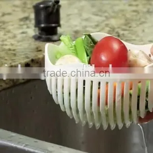 2017 New Product PS Vegetable Fruit Salad Cutter Bowl Salad Maker Bowl thumbnail-2