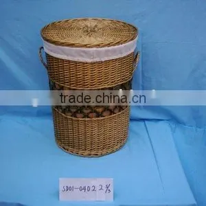 Willow Wood Laundry Basket thumbnail-1