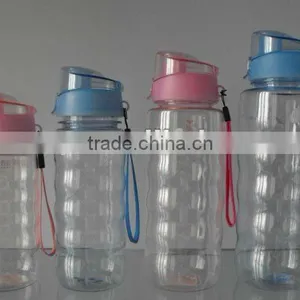 Plastic Ripple Transparent Water Bottles With Handle Line thumbnail-1