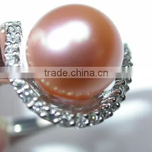 Favorites Compare Fashion Design Sterling Silver 925 Pearl Ring f Tahitian Pearl Ring thumbnail-4