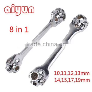 Hot Sale 8 in 1 Portable Dog Bone Wrench Shape Bicycle Repair Tool Hexagon Socket Wrench thumbnail-1