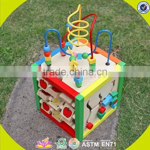 Wholesale Design Funny Cubic Wire Bead Toy,multi-function Wooden Cubic Wire Bead Toy for Kids,wooden Bead Toy W11B060 thumbnail-4