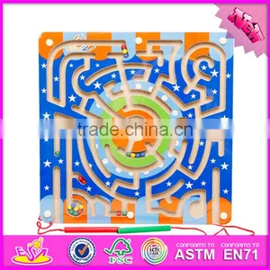 2017 New Products Develop Intelligence Children Toy Magnetic Wooden Maze Ball W11H016 thumbnail-3