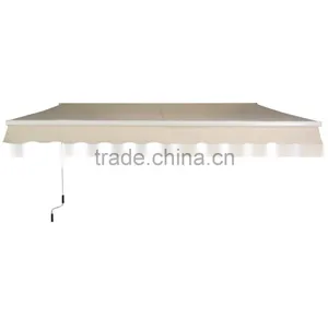 Patio 2x1.5m Aluminium Beige Door Awnings Retractable thumbnail-2