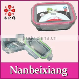 Food Grade Rectangle Shape Plastic Transparent Preserving Fresh Box With Lock thumbnail-1
