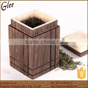 Burned Wooden Tea Canister Wholesale thumbnail-1